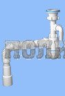 Сифон 1 1/2 с отводом и гофрой 40 х 50 C0315 Ани