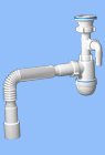 Сифон 1 1/2 с отводом и гофрой 40 х 50 C0315 Ани