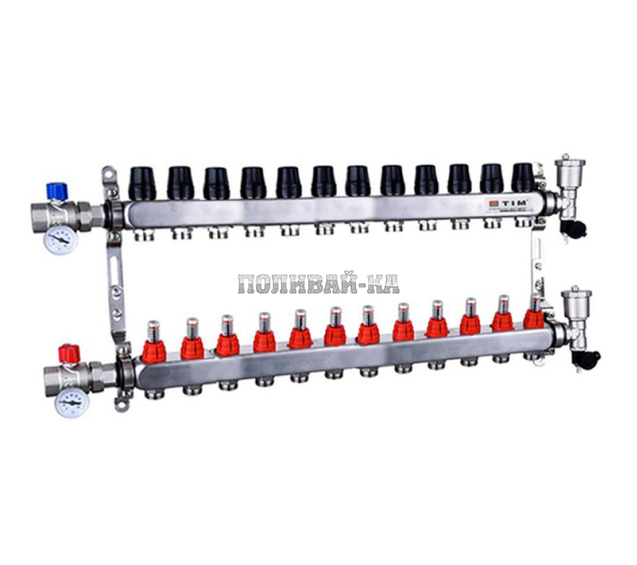 коллекторные группы нерж со встроенным расходником в сборе tim 12 выходов